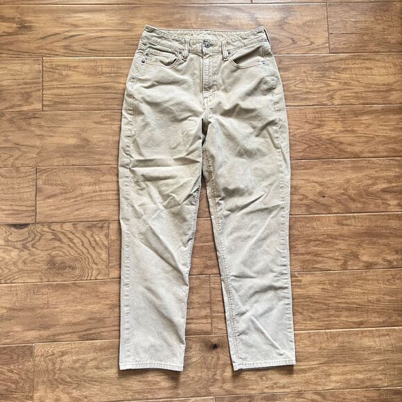 American Eagle Outfitters Denim - American Eagle Jeans Women's Size 10 Tan Mom Straight Corduroy Stretch